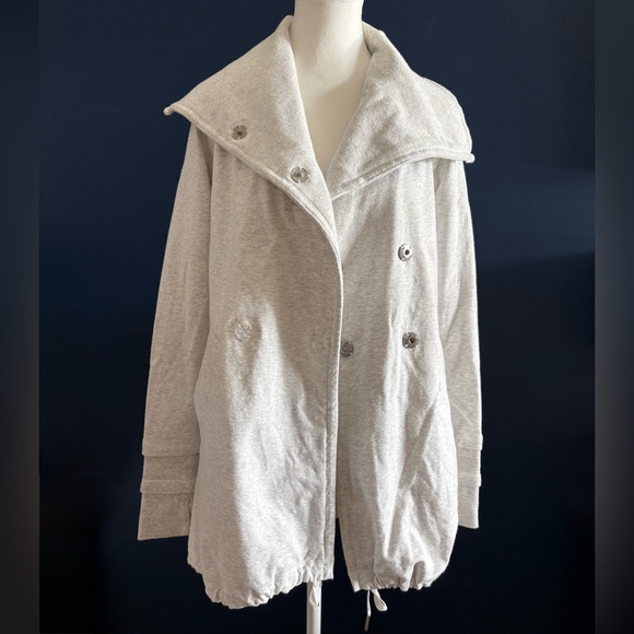 Sz4 Lululemon Gratitude Wrap jacket heathered white - Picture 4 of 10